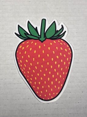 Strawberry Vinyl Cut Sticker